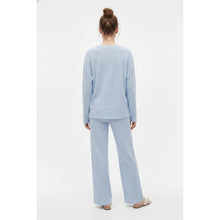 Load image into Gallery viewer, TF26-0273T - Stripe brushed oversized top: SAGE/GREEN / S-M-L(3-2-1)
