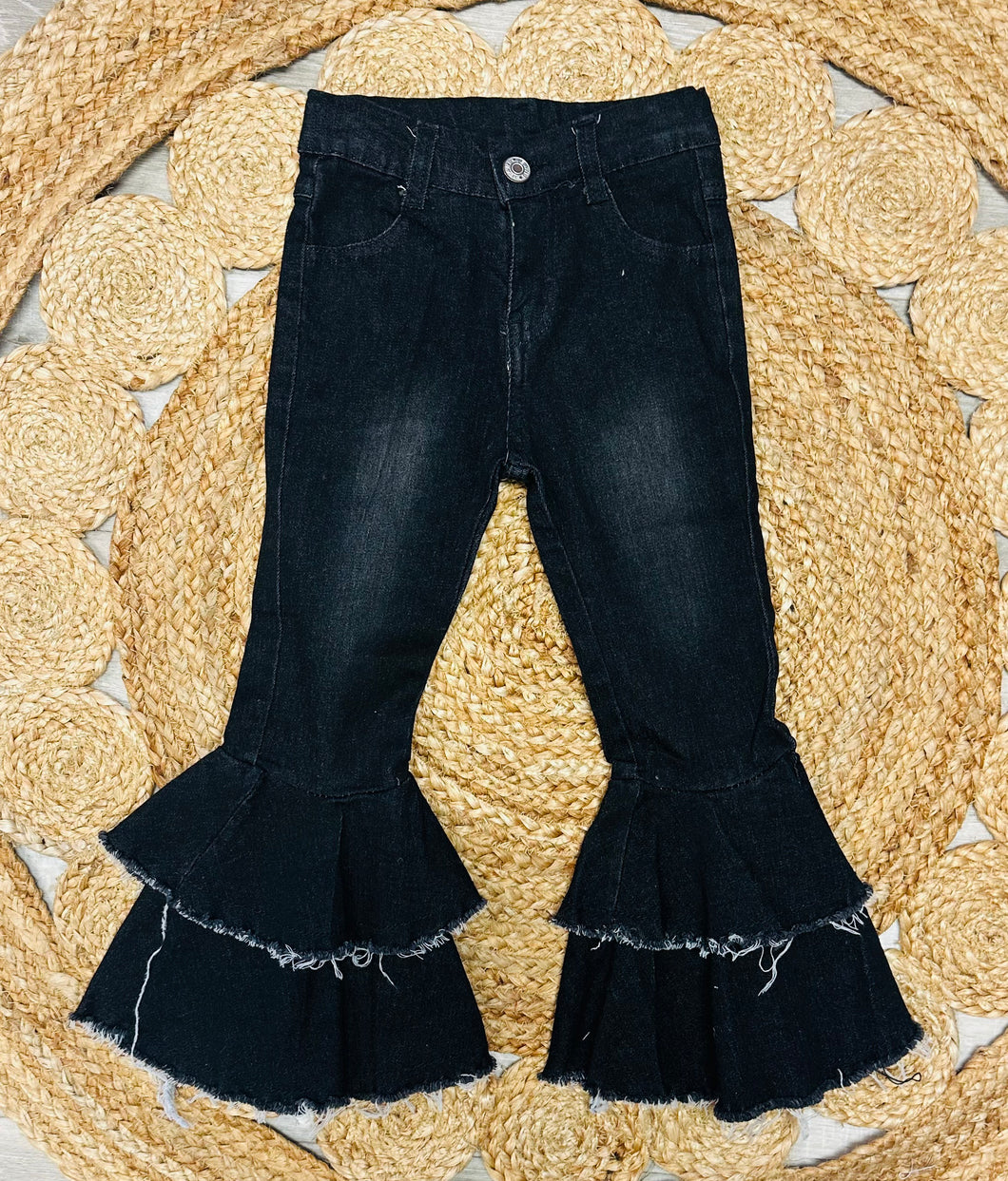 Black bell bottom jeans