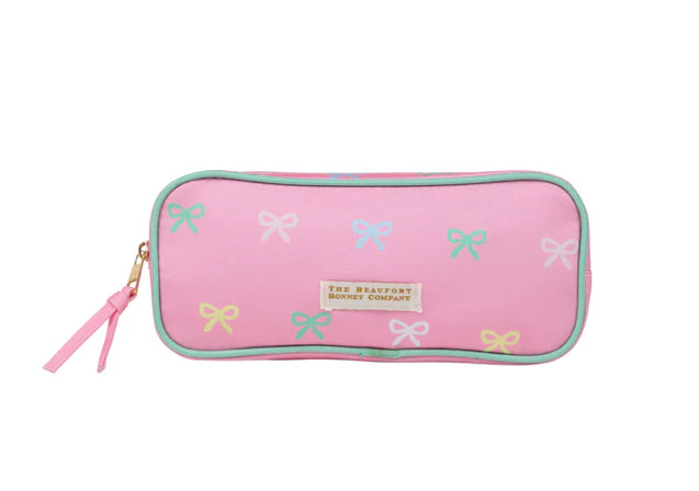 Peyton Pencil Pouch
Recess Ribbons With Palm Beach Pink & Beale Street Blue Lining