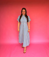 Load image into Gallery viewer, Maxi Gingham Puff Sleeve Dress
