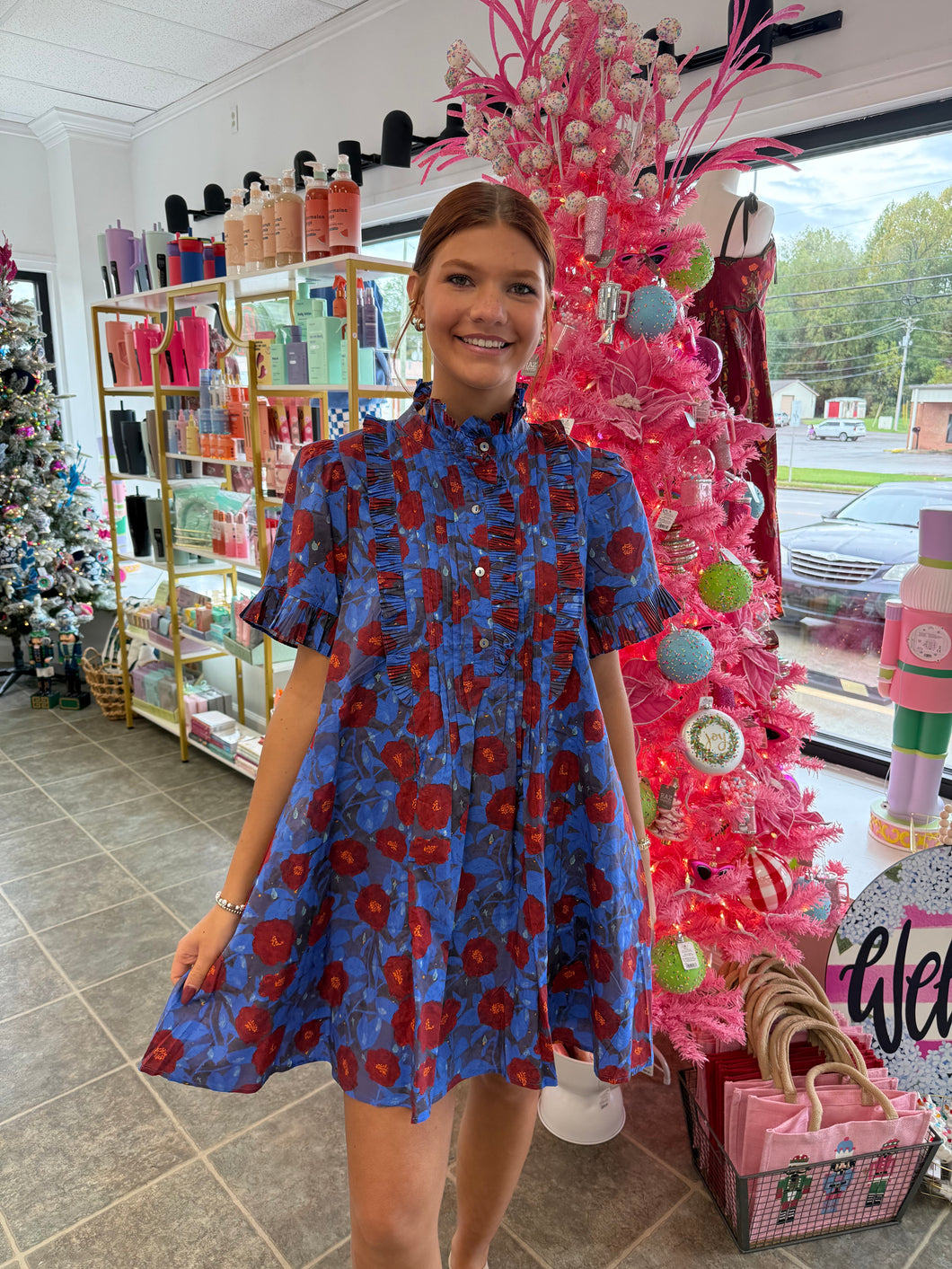 Azure dream floral dress