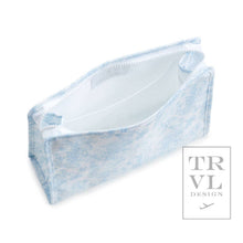 Load image into Gallery viewer, Roadie Large - Bunny Toile Blue Zip Pouch
