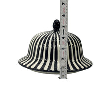 Load image into Gallery viewer, Black &amp; White Candy Cane Striped Ceramic Vase 18"
