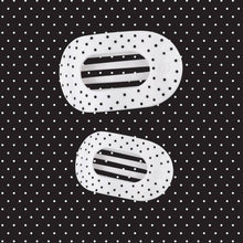 Load image into Gallery viewer, White Polka Dot Party Large Flat Round Hair Clip
