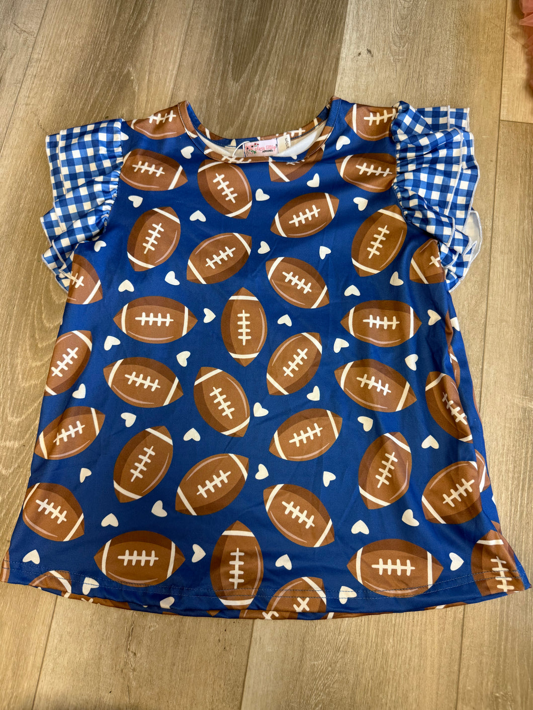 Kids football blue top