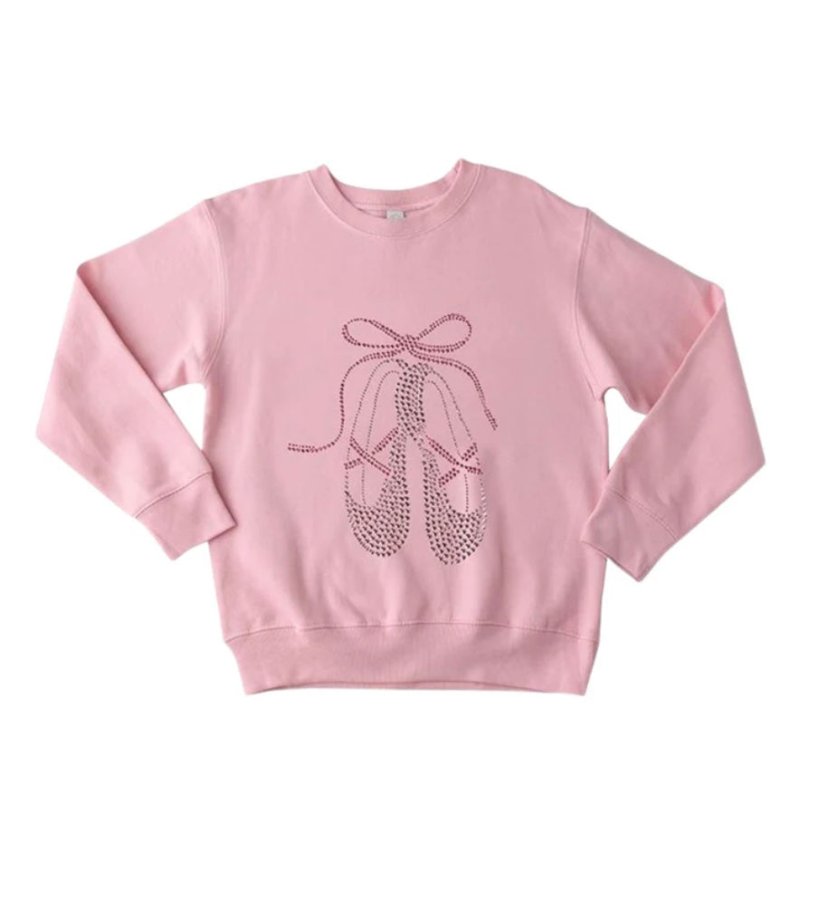 Pink Studded Ballet Sweatshirt