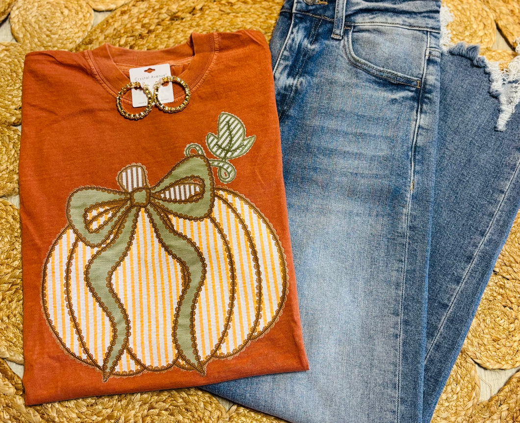 Bowed Pumpkin Shirt