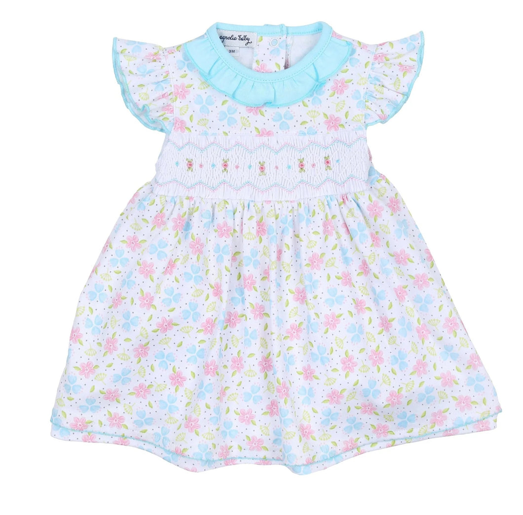 Natalie's Classics Smocked Print Flutters Dress