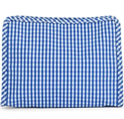 Royal blue checkered roadie / medium