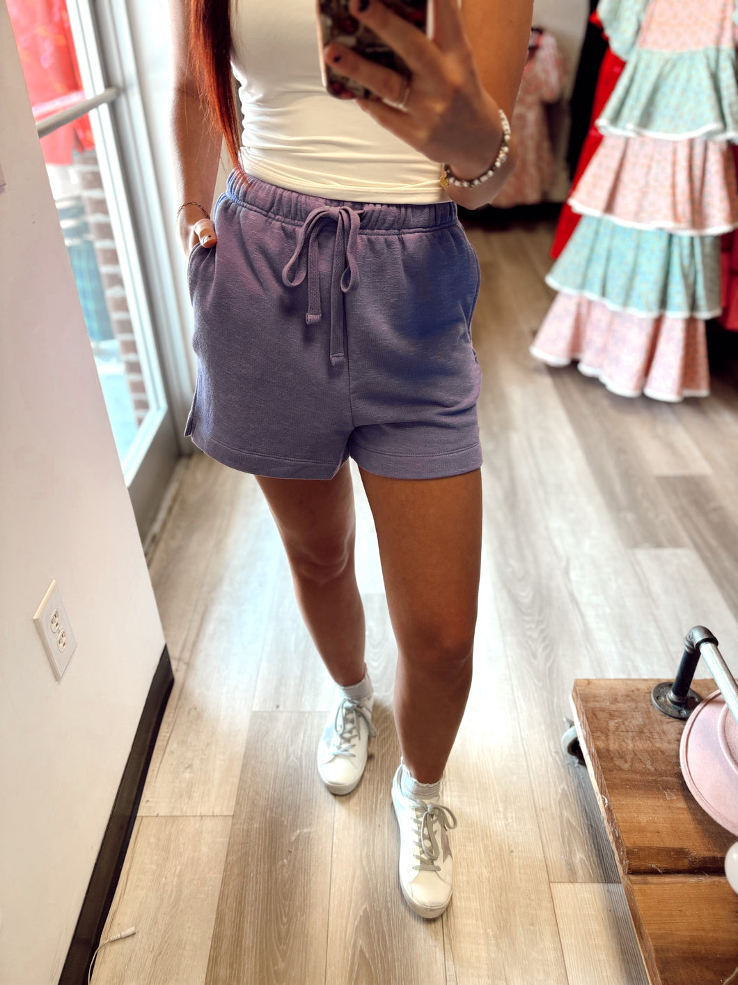 Light purple comfy shorts