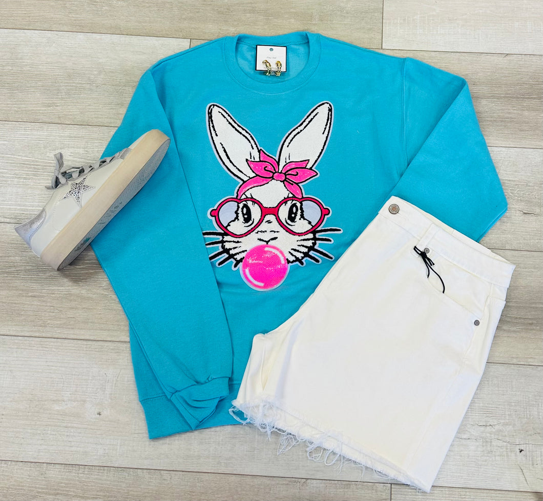 Bunny chenille crewneck