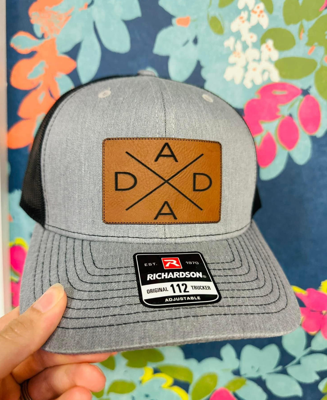 Brown and black dad hat