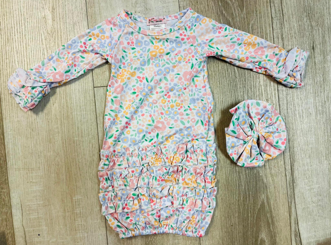 Mini Floret Baby Gown