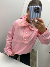 Load image into Gallery viewer, Gingham Scarf Windbreaker Jacket
