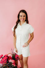 Load image into Gallery viewer, Cream Leather Romper
