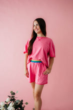 Load image into Gallery viewer, Pink Short Sleeve Short Set
