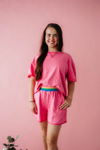 Load image into Gallery viewer, Pink Short Sleeve Short Set
