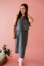 Load image into Gallery viewer, Charcoal skirt set
