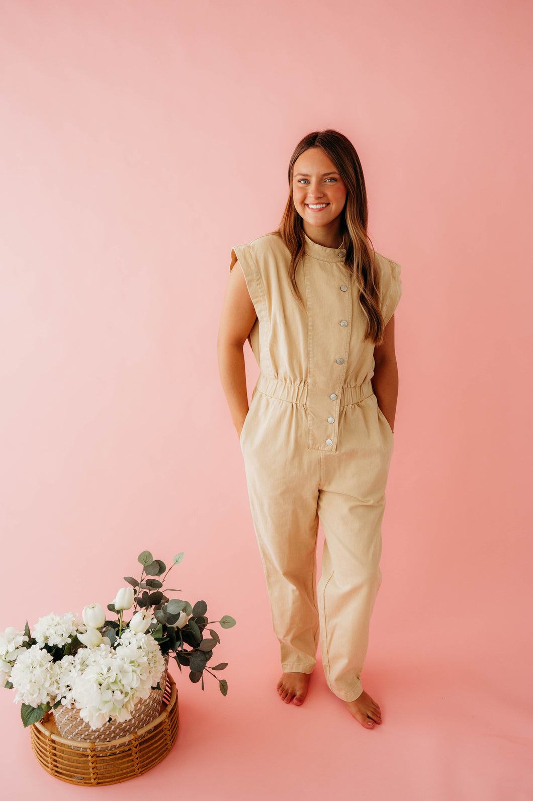 taupe romper