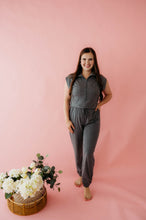 Load image into Gallery viewer, charcoal knit jumpsuit
