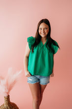 Load image into Gallery viewer, Green Short Sleeve Top
