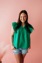 Load image into Gallery viewer, Green Short Sleeve Top
