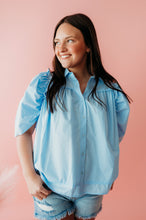 Load image into Gallery viewer, Chambray Puff Top
