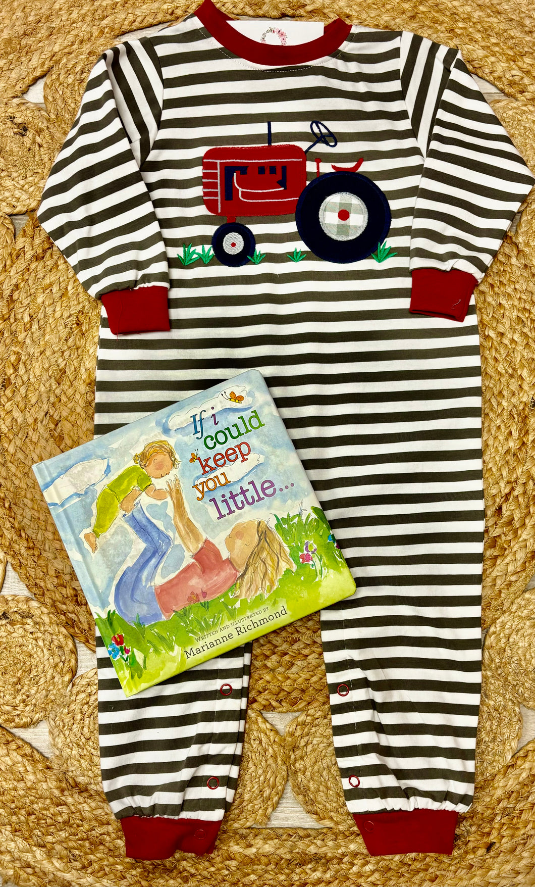 Boys tractor onesie