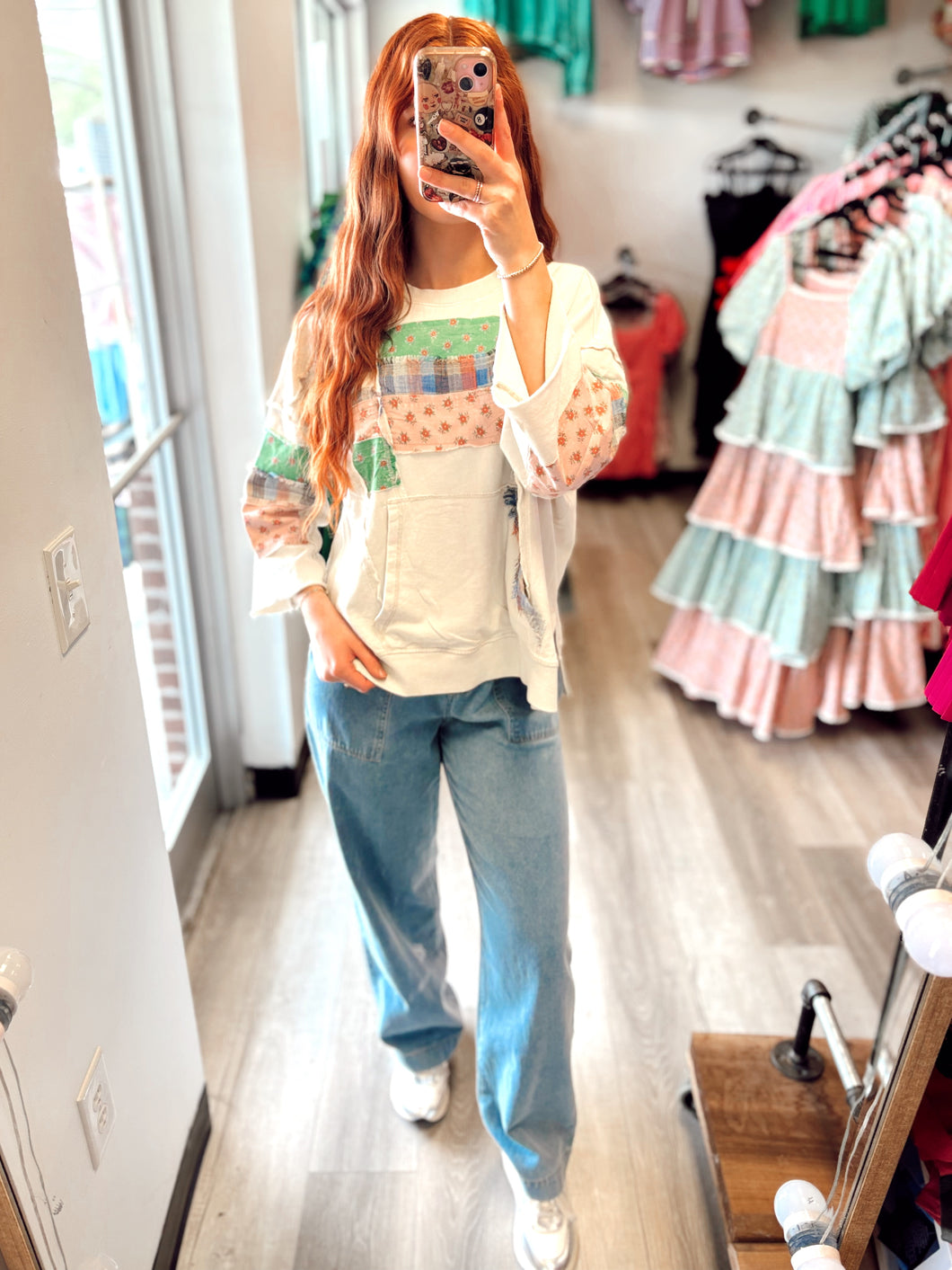Floral Patchwork Top