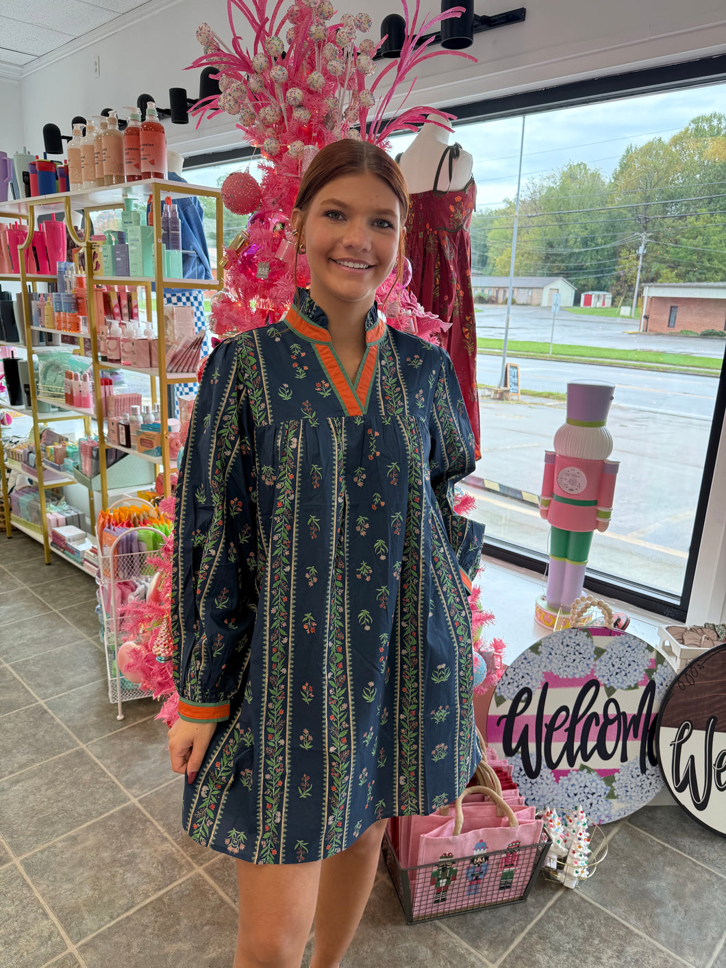 Beautiful flower ruffle dress