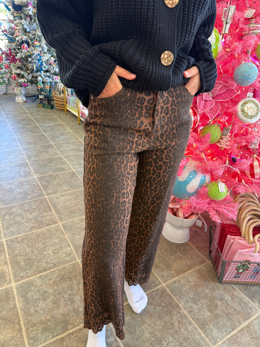 Leopard luxe Jean pants