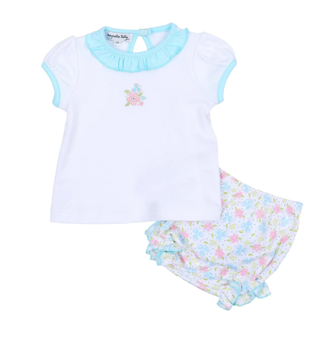 Natalie's Classics Print Ruffle Diaper Cover Set