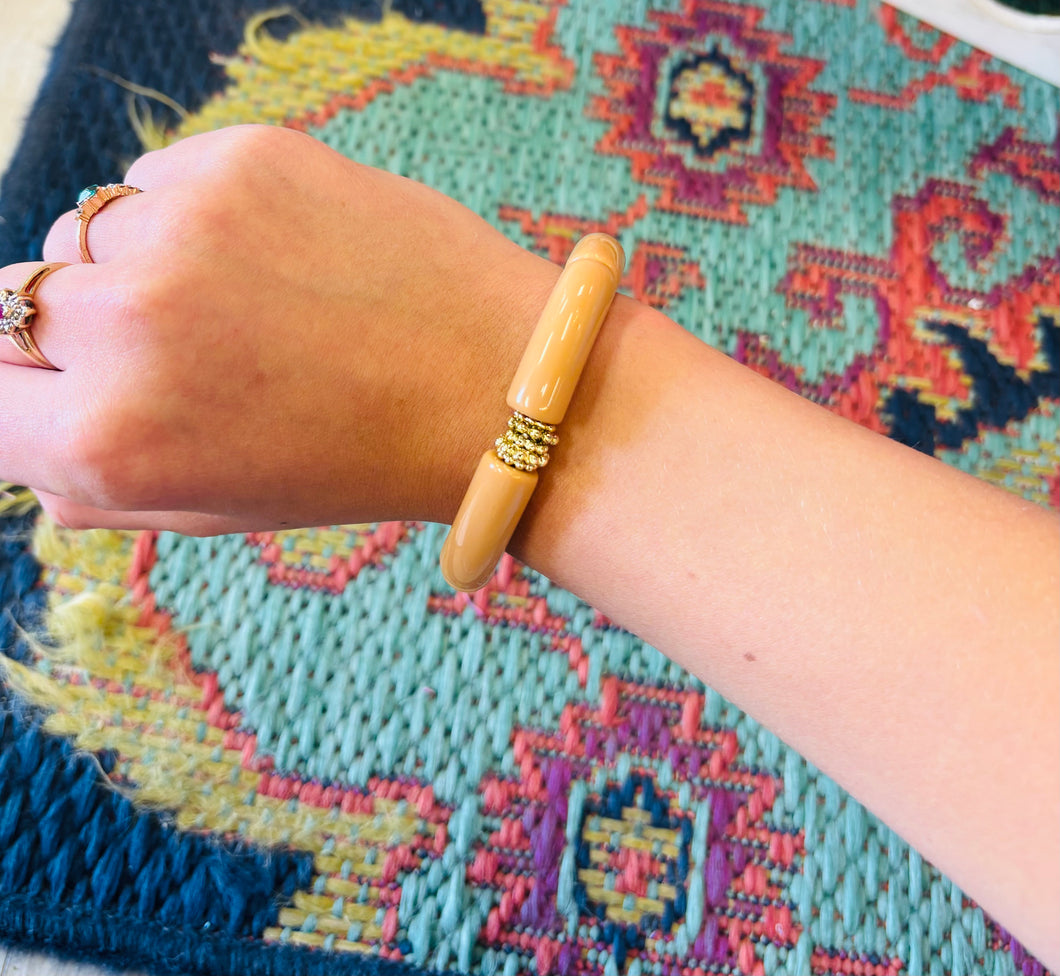 Tan Chain Bubble Bracelet