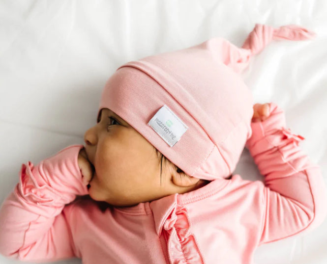 Pink Taffy Top Knot Hat