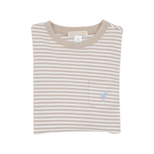 Load image into Gallery viewer, Long Sleeve Carter Crewneck
Keeneland Khaki Stripe with Barrington Blue
