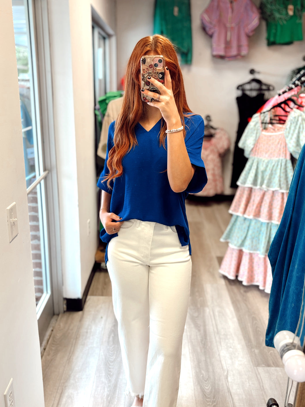 Royal Blue Blouse