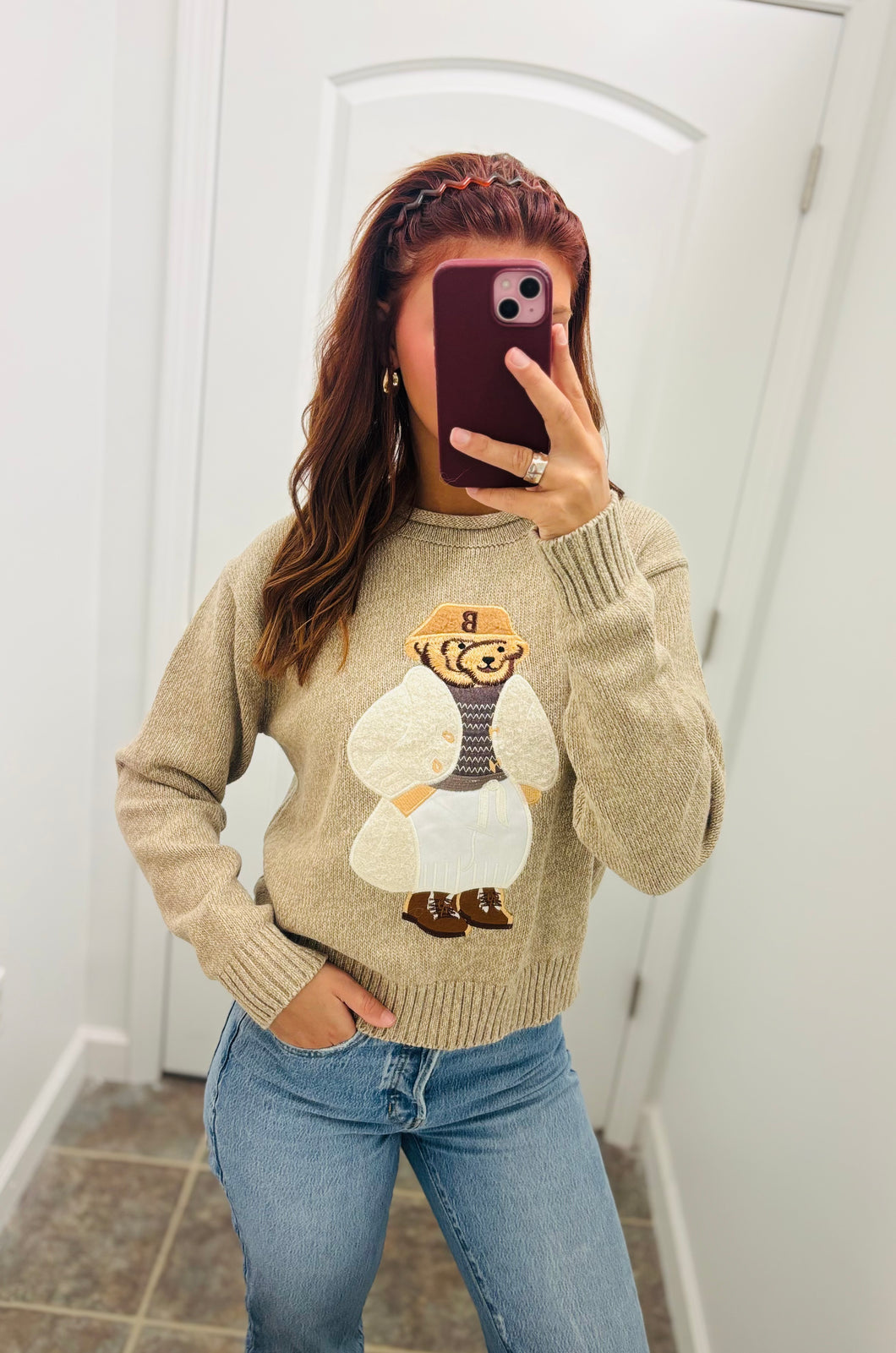Adorable Teddy Bear Knit Sweater
