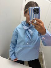 Load image into Gallery viewer, Gingham Scarf Windbreaker Jacket

