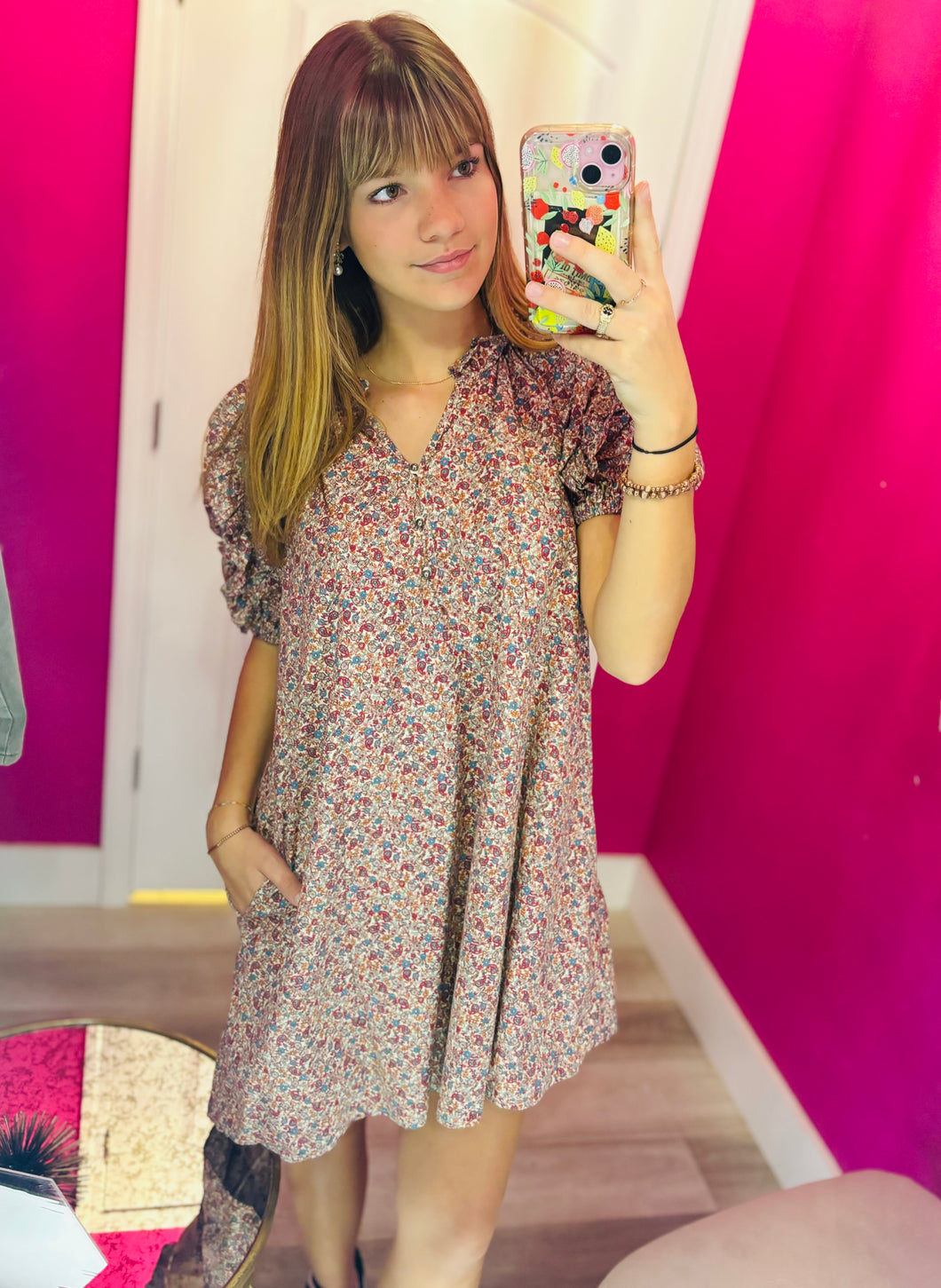 Paisley Print Dress