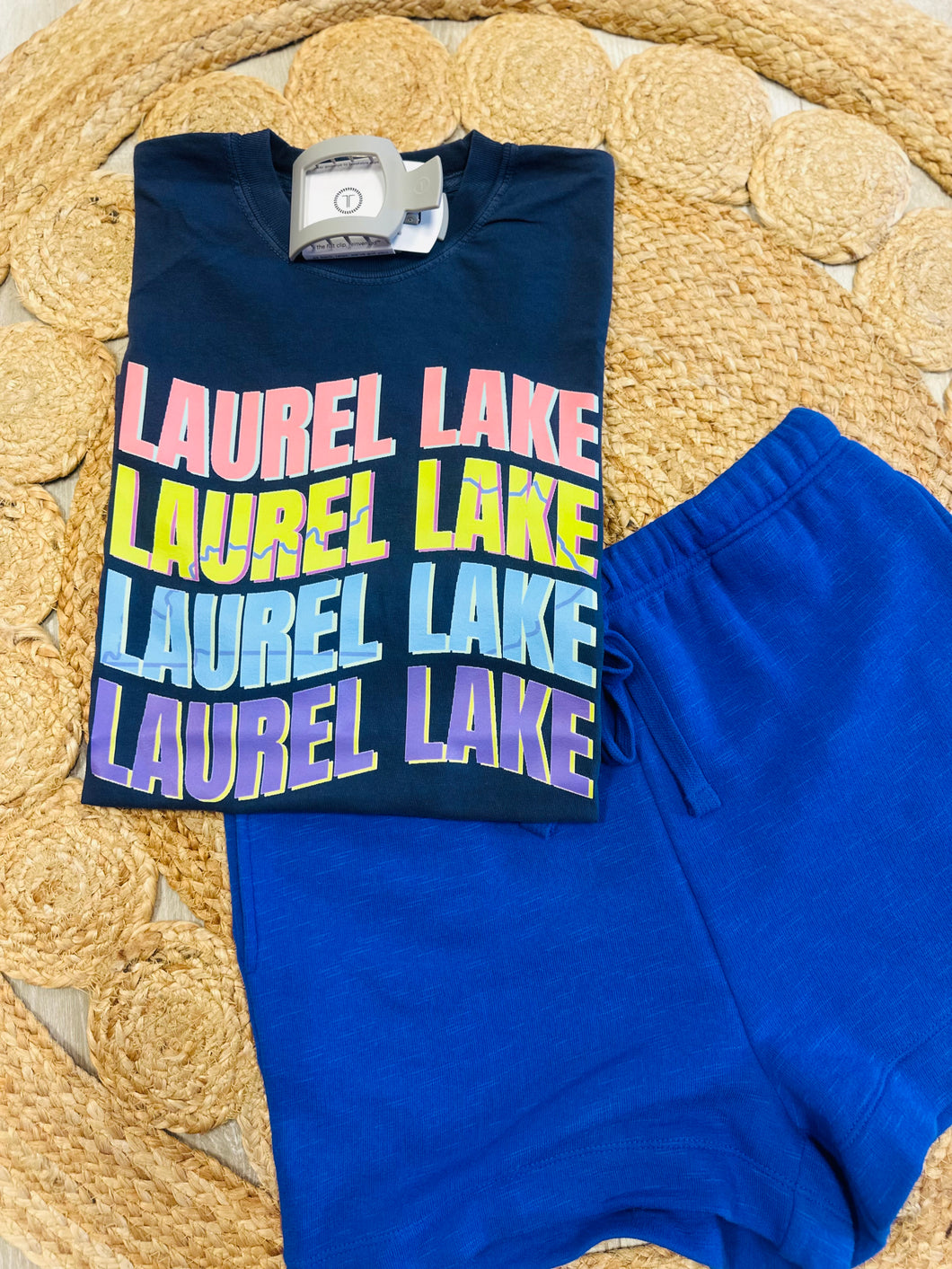 Colorful Laurel lake tee
