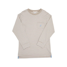 Load image into Gallery viewer, Long Sleeve Carter Crewneck
Keeneland Khaki Stripe with Barrington Blue
