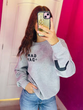 Load image into Gallery viewer, Grey Football Crewneck
