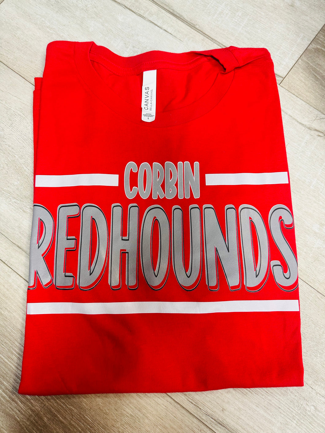 Corbin redhounds outlined tee