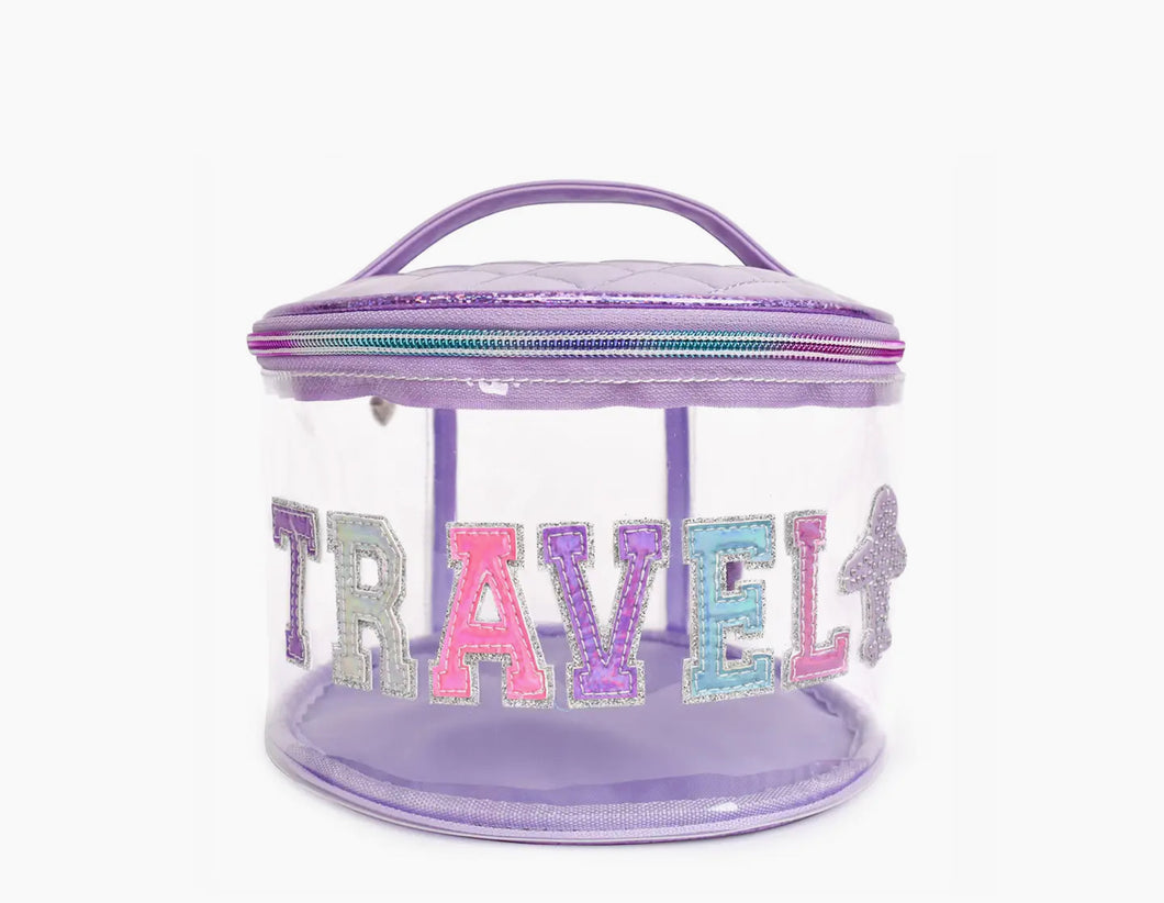 travel' Round Clear Glam Bag