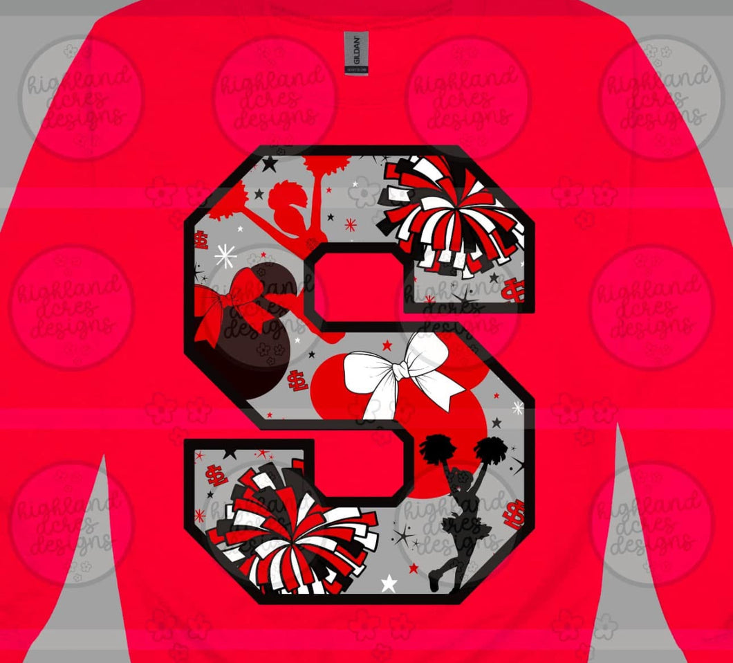 Black outline south S