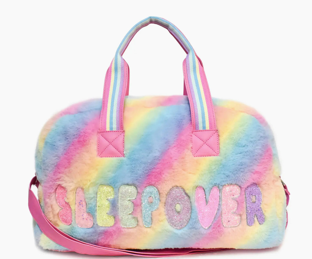 'sleepover' Ombre Plush Large Duffle Bag