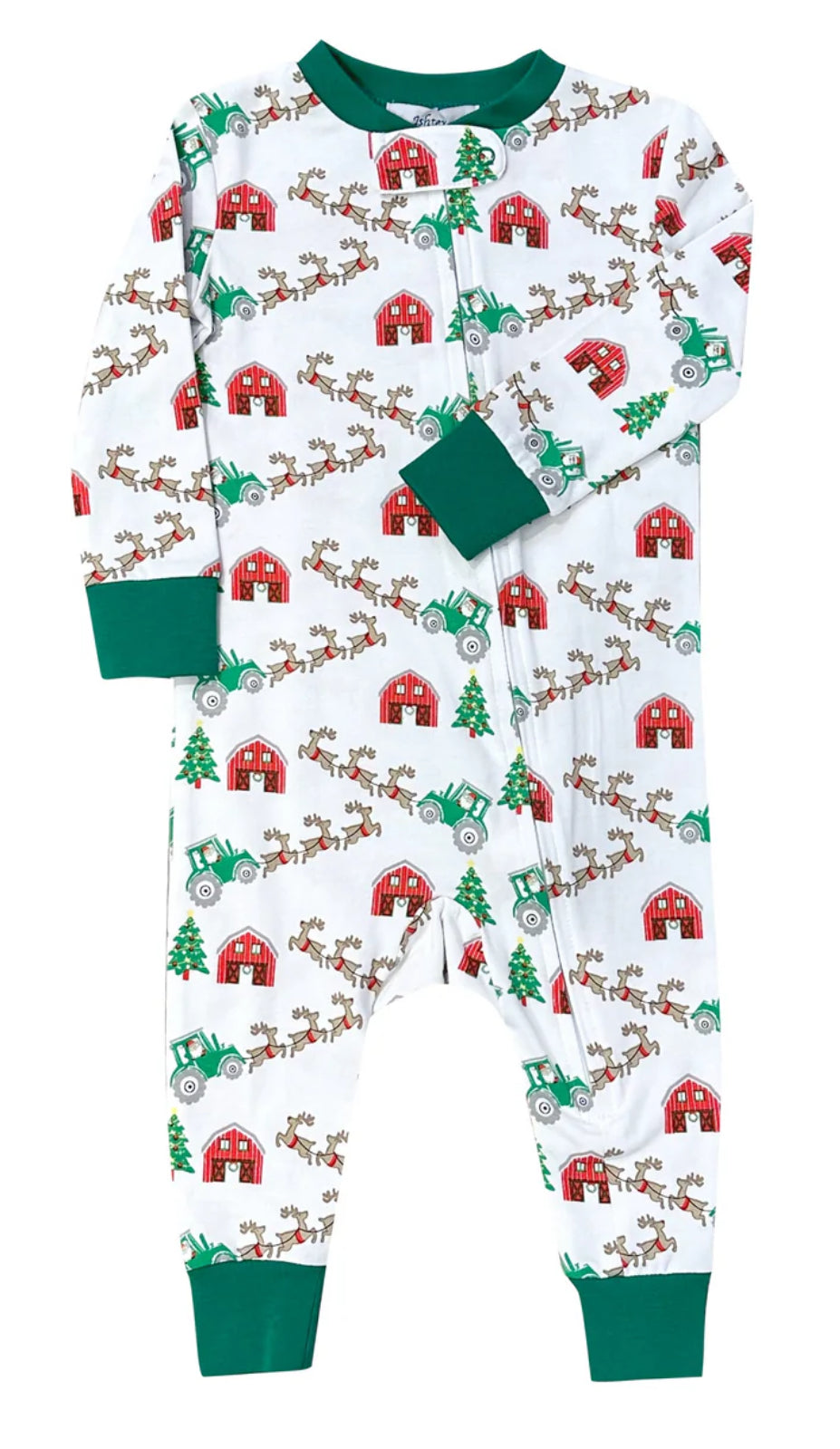 Christmas at the farm unisex playsuit