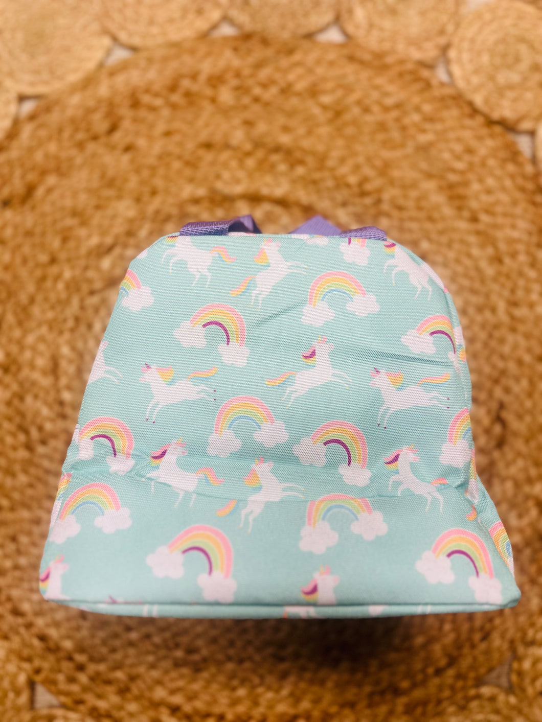 Jane Marie kids teal unicorn lunchbox