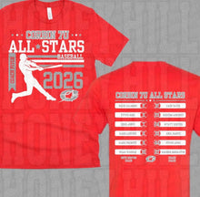 Load image into Gallery viewer, Corbin All Stars BASEBALL Design w/ names on back
