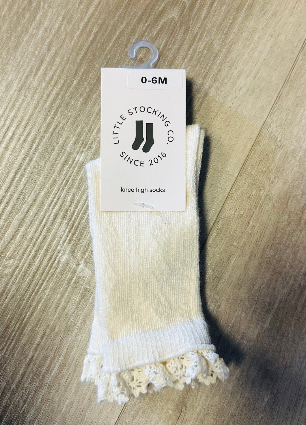 Little stocking co knee high socks fancy ivory